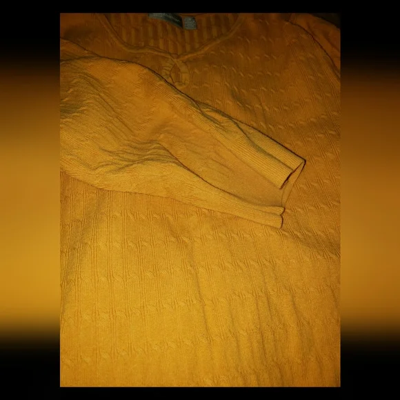 💖👄Croft and Barrow Long Sleeve Yellow Sweater Knit Top (Size3X) - Picture 5 of 15